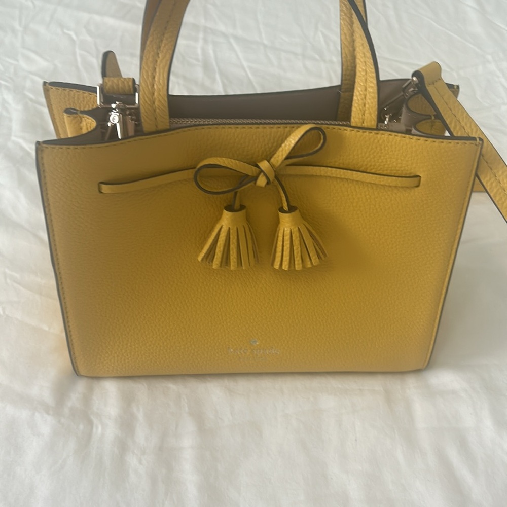 Kate Spade Purse - Small Satchel - Hayes Crossbody -Mustard - Picture 3 of 4